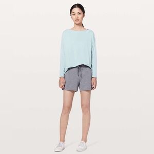 Lululemon Back in Action Long Sleeve Glacier Ice Light Blue